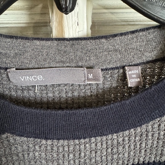 Vince Gray and Navy Thermal Top - Picture 2 of 5